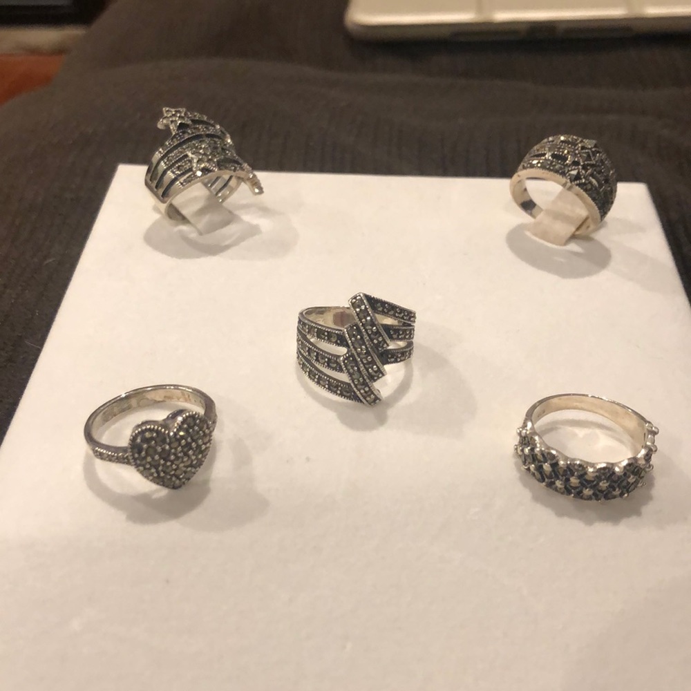 Variety of Marcasite Rings - Size 7